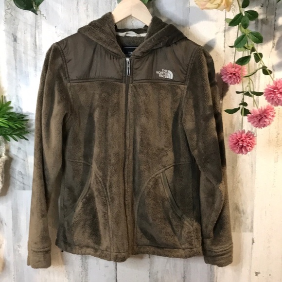 The North Face Brown Fuzzy Zip Up Jacket - Picture 1 of 9